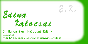 edina kalocsai business card